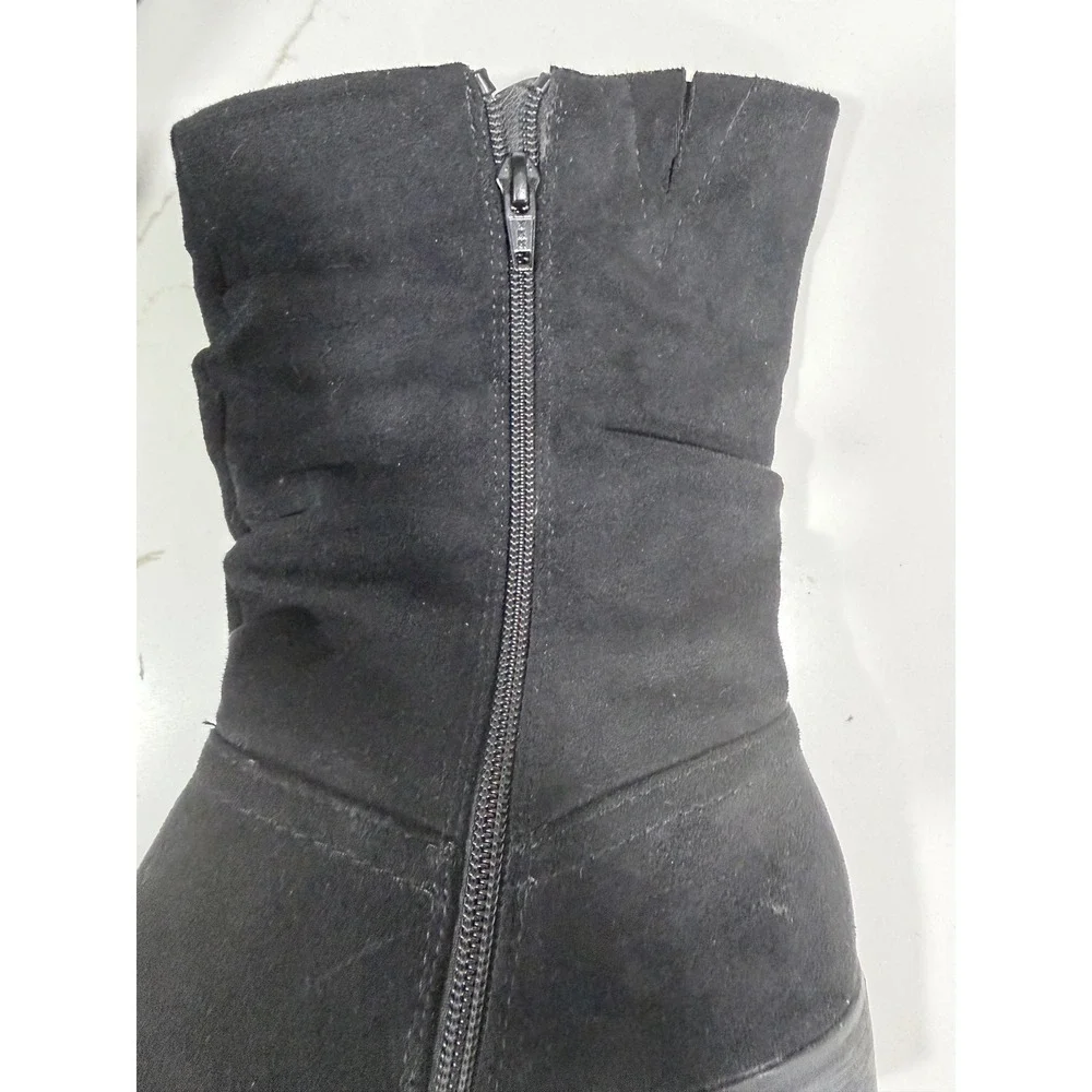 Sonoma Goods For Life Saxophone Black Slouchy Mid-Calf Lug Sole Boots Womens 8.5